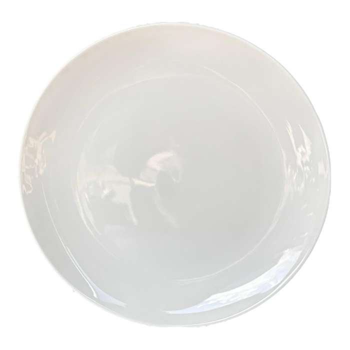 Ceramic Dinner Plate - Teal Bottom, White Top