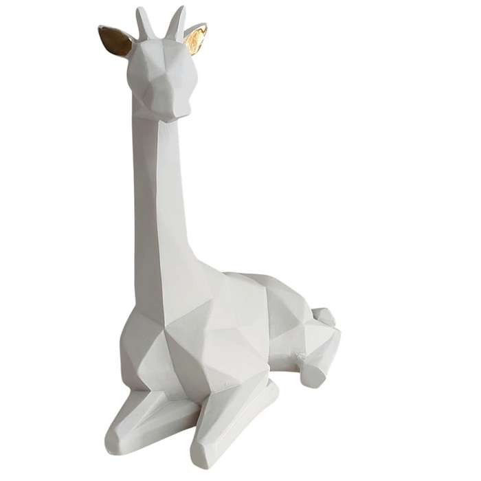 Charming Light Grey Giraffe Decor Figurine
