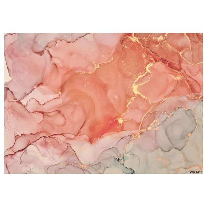 Gift Wrap Sheet - Peach Marble