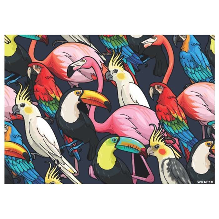 Gift Wrap Sheet - Tropical Birds