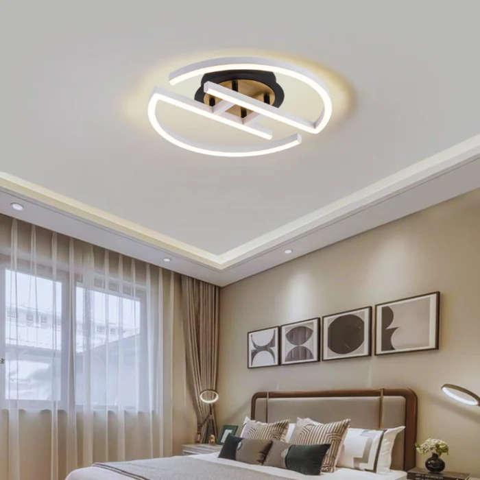 Brightstar CF609 CCT Black, White & Satin Brass Ceiling Fitting