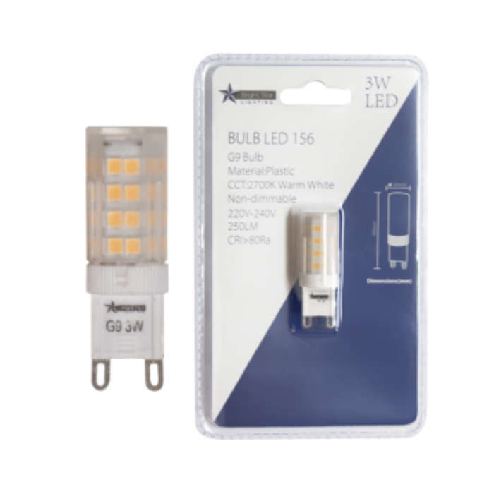 Brightstar BULB LED 156 3W G9 Bulb 2700K