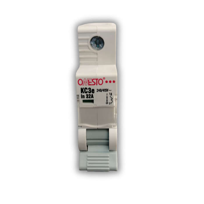 Onesto 32A 1P 3kA MCB Grey Toggle