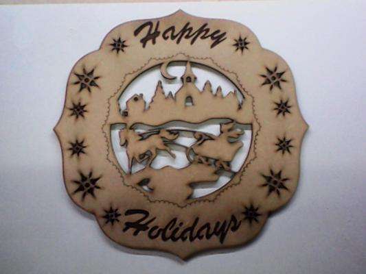 Placemat - happy holiday - 235mm x 235mm