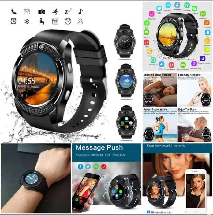 V8 Smart Watch  Black