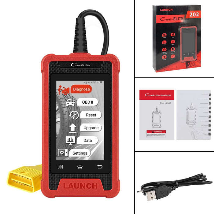 Launch Elite CRE202 OBDII ABS SRS Code Diagnostic Reader + 2 Reset Service (Parallel Import)