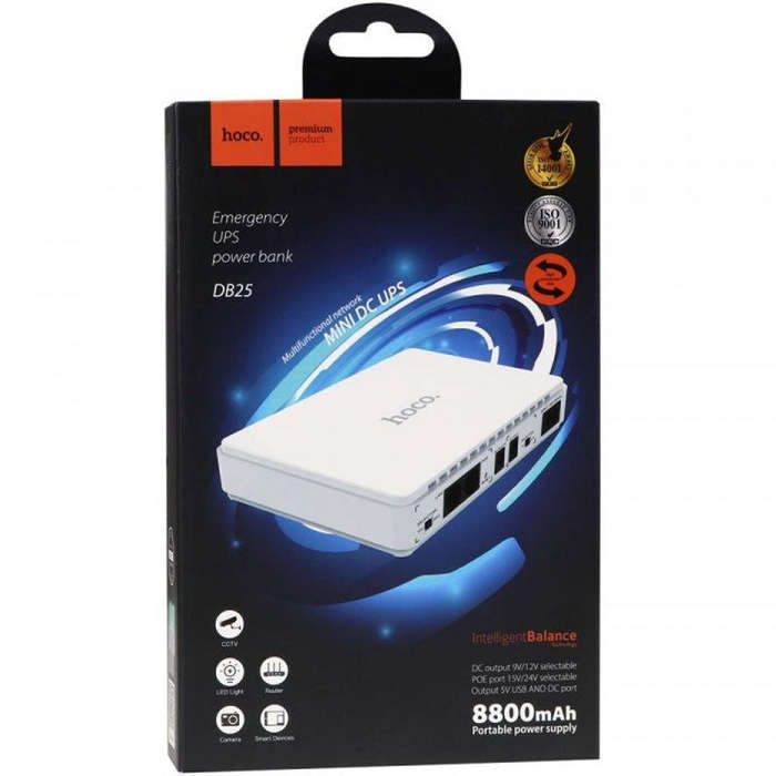 Hoco DB25 Dual 12V + USB 8800 mAh Emergency UPS Powerbank Mini DC