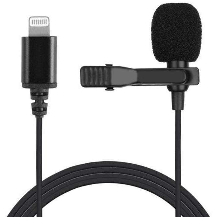 Lavalier Lapel Microphone For iPhone / iPad - Wired Microphone for Phones