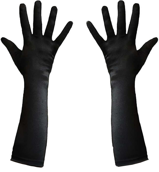 Ladies Satin Gloves Nylon Satin Gloves Retro Ball Performance Long Gloves