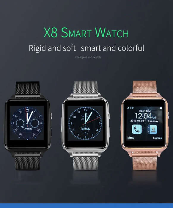Techme X8 GSM Smart Watch compatible with Android or IOS