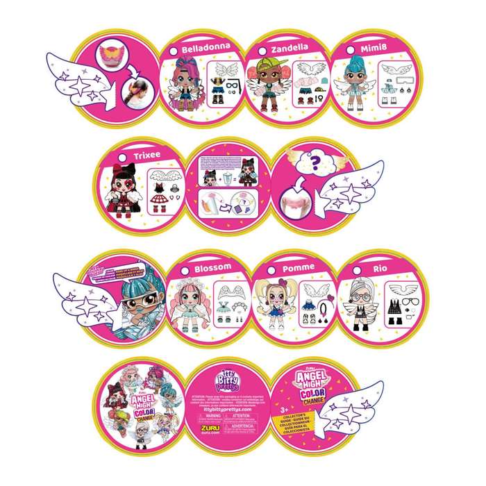 Zuru Itty Bitty Prettys Angel High Series 2 with over 9 Surprises-  Trixie