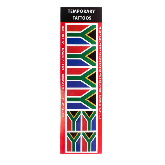 SA Flag Temporary Tattoos - Heart 8Pce