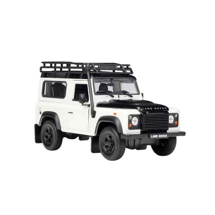 Welly Scale 1:24 Land Rover Defender White with Roof Rack