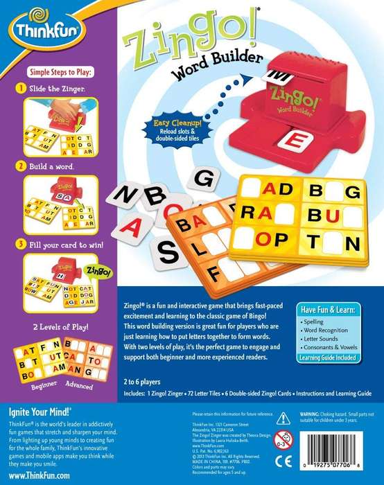 ThinkFun Zingo! - Word Builder Educational Game