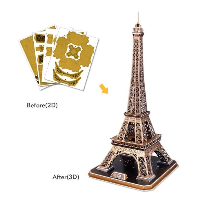 CubicFun Eiffel Tower (France) 82 Piece 3D Puzzle