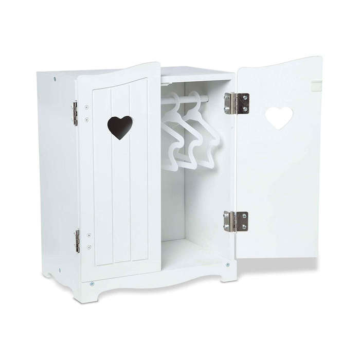 Melissa & Doug Mine to Love Wooden Play Armoire Closet for Dolls