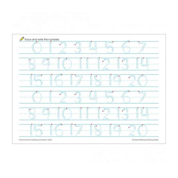 School Zone - Workbook Numbers Writing And Drawing Pad