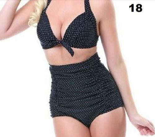 High waisted retro bikini sets - L / 18