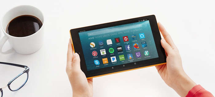 **FREE SHIPPING IN STOCK**Fire HD 8 Tablet with Alexa, 8" HD Display, 16 GB, Punch Red - with Spe...