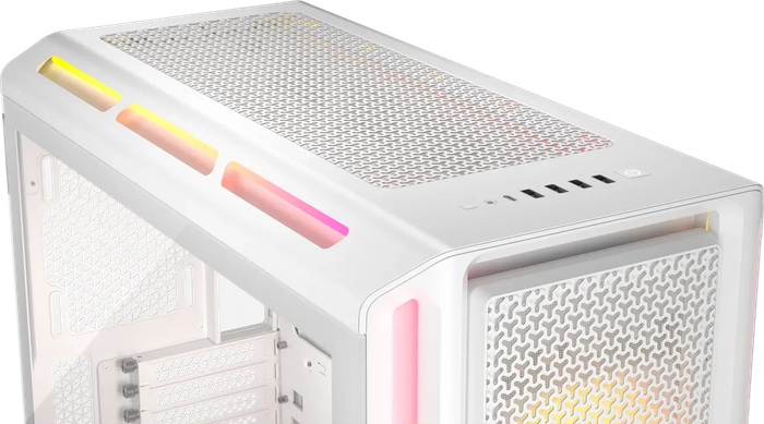 Corsair iCUE LINK 5000T LX RGB Mid-Tower PC Case; White