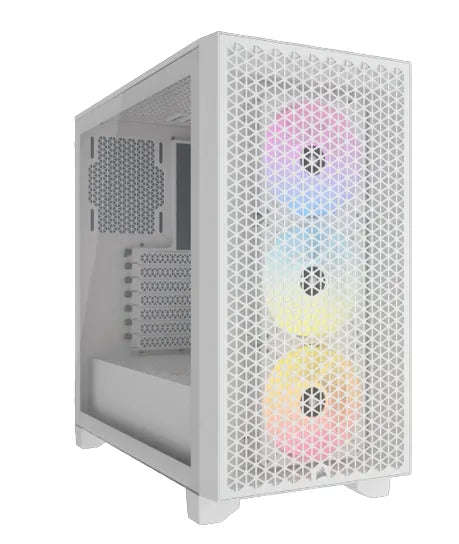 3000D RGB AIRFLOW White Mid-Tower PC Case; 2x 3.5'' |  2x 2.5'' Drive Bays; Up to 360mm Radiator ...