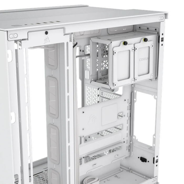 6500X Mid-Tower White Dual Chamber PC Case; 2x 3.5'' |  2x 2.5'' Drive Bays; Up to 360mm Radiator...