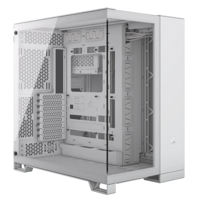 6500X Mid-Tower White Dual Chamber PC Case; 2x 3.5'' |  2x 2.5'' Drive Bays; Up to 360mm Radiator...