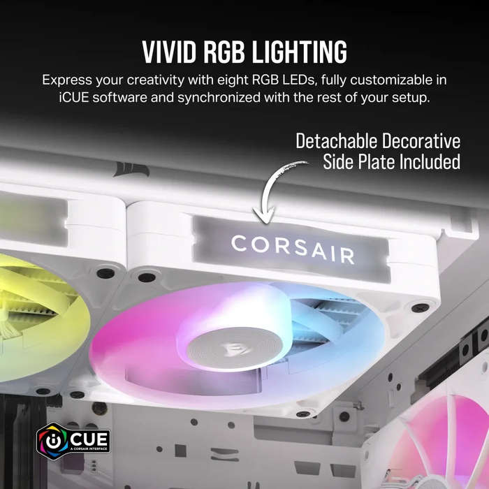 Corsair RX Series; iCUE LINK RX140; 140mm Fan; Single Pack - White.