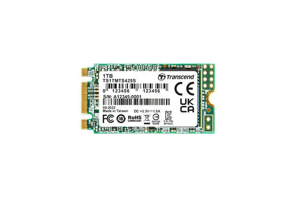 TRANSCEND 1 TB MTS425S M.2 SATA 3 2242 SSD 3D NAND - CACHELESS