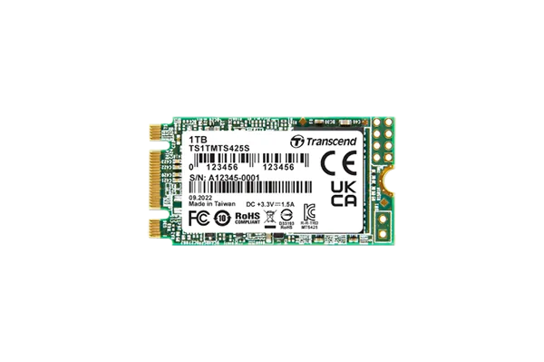 TRANSCEND 1 TB MTS425S M.2 SATA 3 2242 SSD 3D NAND - CACHELESS