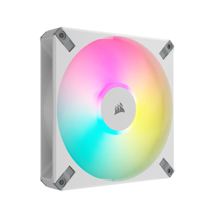 Corsair AF ELITE Series; AF140 RGB ELITE WHITE; 140mm Fluid Dynamic RGB Fan with AirGuide; Single...