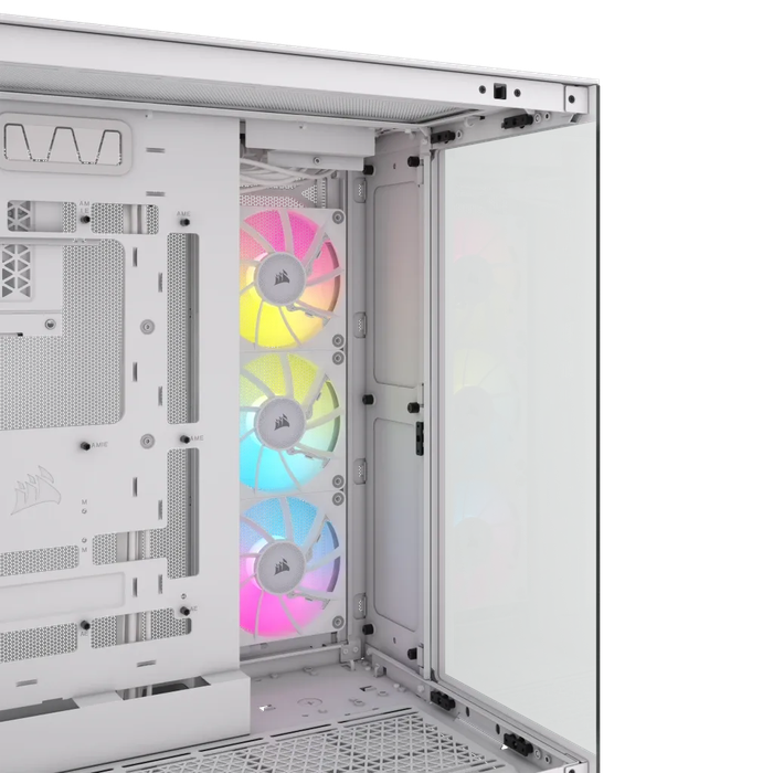6500X RGB Mid-Tower White Dual Chamber PC Case; 2x 3.5'' |  2x 2.5'' Drive Bays; 360mm Radiator c...