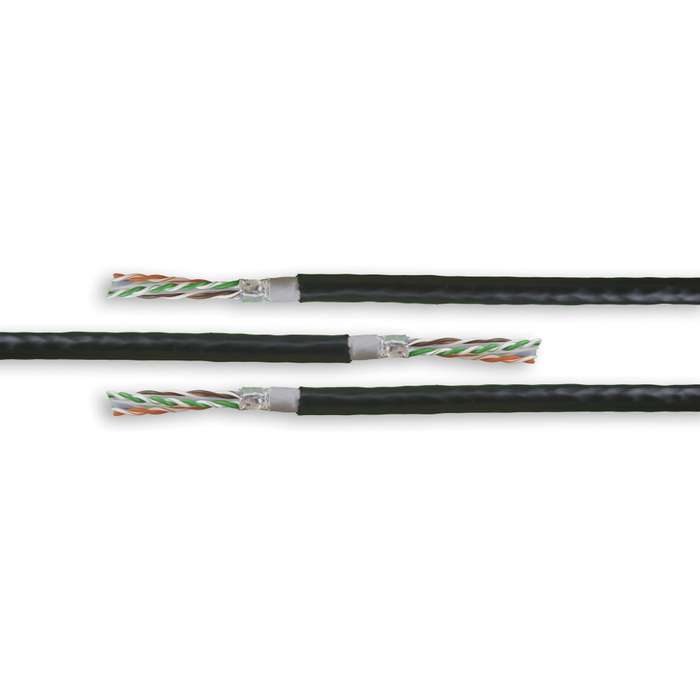 Acconet CAT6 Outdoor SF/UTP Cable 100m PullBox CCA UV Protected Black  | CAT6-100-U