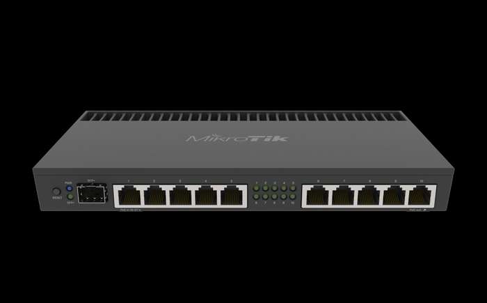MikroTik 10 Port Gigabit 1SFP+ 4 Core L5 Rack-Mount Router | MT-RB4011iGS-RM
