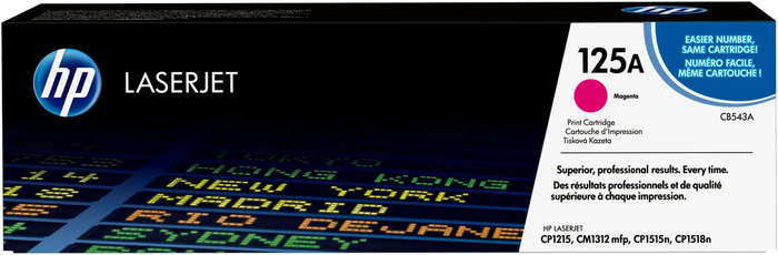 HP 125A Magenta Original LaserJet Toner Cartridge;1;400 pages. . (Colour LaserJet CLJ CP 1215/1515).