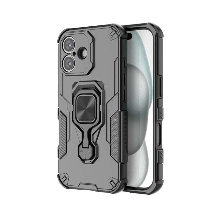 KingKong Series 360° Stand Shockproof Case for iPhone 17 Black