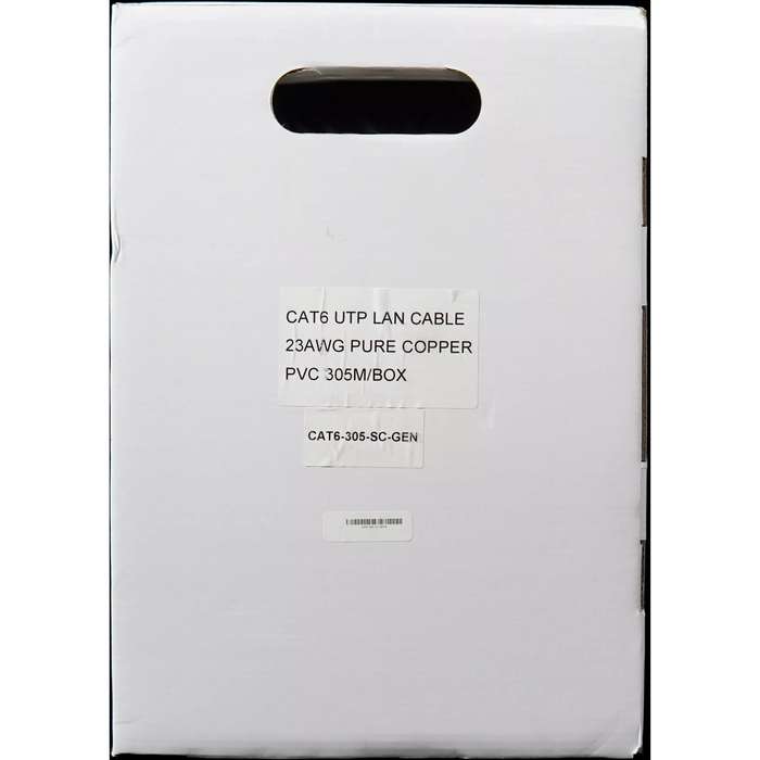 Essential CAT6 Solid Copper 305m PullBox Indoor UTP Cable Grey | CAT6-305-SC-GEN