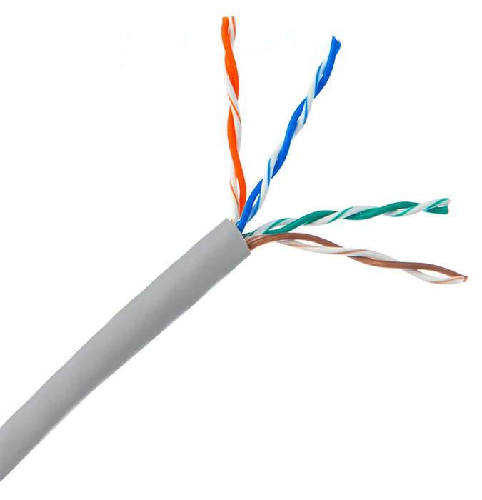 Essential CAT5e Indoor Ethernet Cable 500m Grey CCA UTP Roll | CAT5-500-GEN