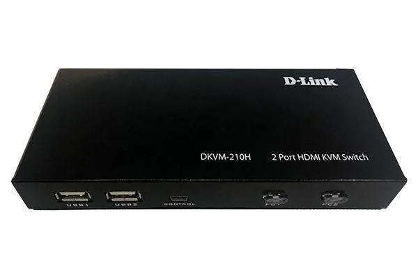 2-Port HDMI KVM switch ; 2x HDMI ports; 2x USB Type-B ports; Switching buttons on front panel; HD...