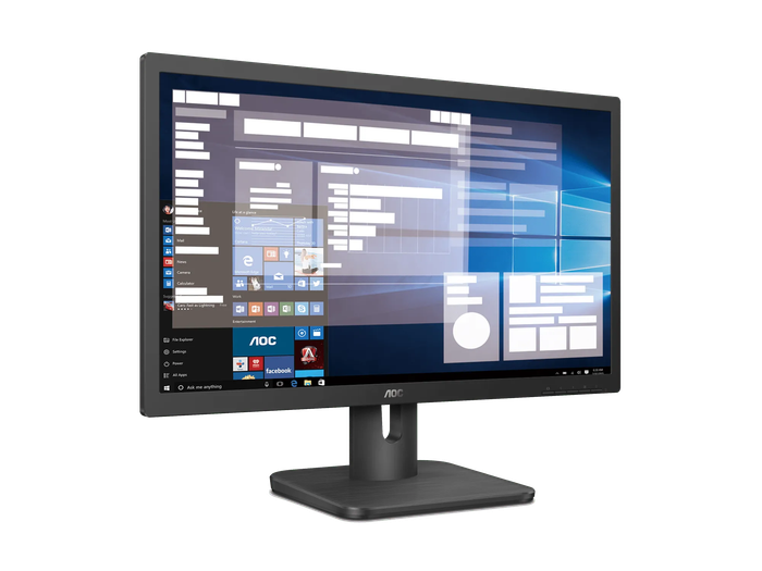 AOC 20E1H  Monitor|19.5 inch|TN HD+ 1600x900|HDMI|VGA|VESA|Flicker Free|Low Blue Mode|Internal Po...