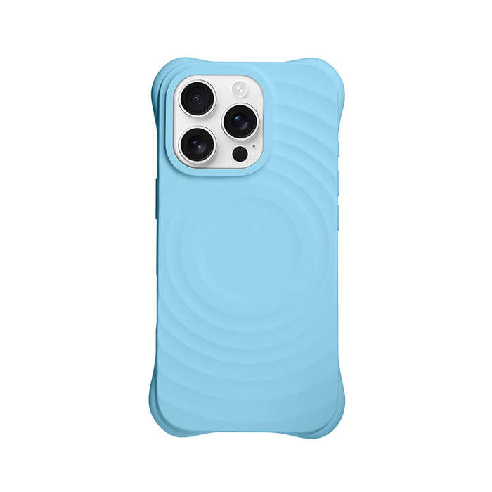 Full Pure Color MagSafe Liquid Silicone Ripple Case with Customize Side Keys Hole for iPhone 16 P...