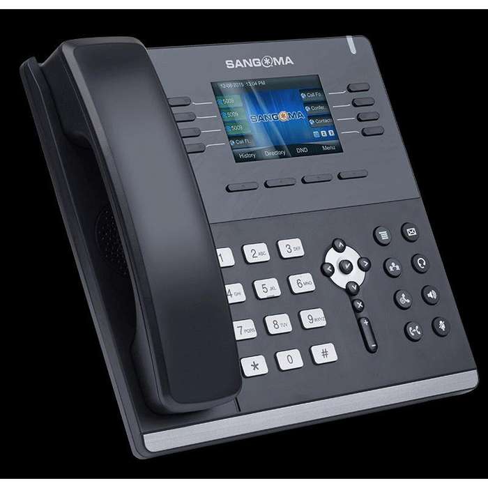 Sangoma - IP Phone S505 Mid Level Phone, 3.5 Inch Color screen, 35 Programable softkeys, 4 x VoIP ac