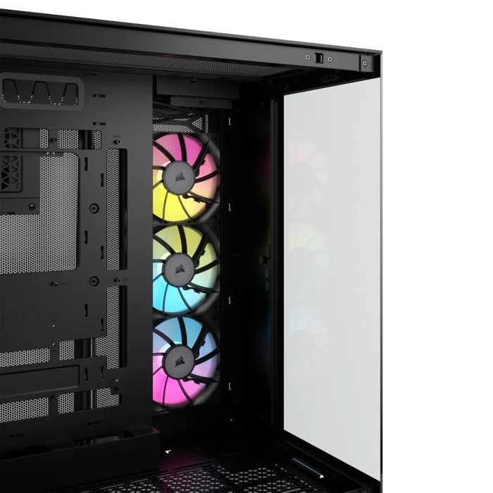 6500X RGB Mid-Tower Black Dual Chamber PC Case; 2x 3.5'' |  2x 2.5'' Drive Bays; 360mm Radiator c...