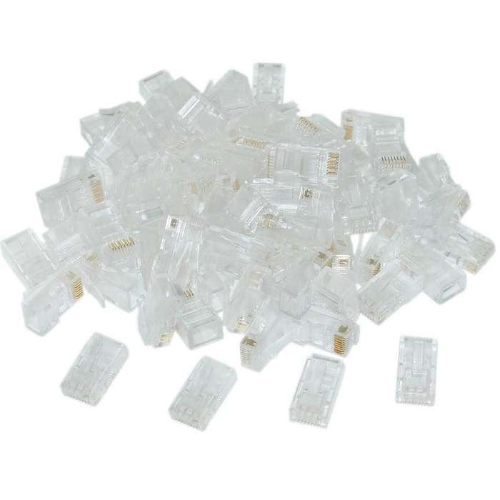 Acconet CAT5e RJ45 Connectors, Stranded/Solid Core, 50 Pack