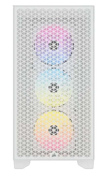 3000D RGB AIRFLOW White Mid-Tower PC Case; 2x 3.5'' |  2x 2.5'' Drive Bays; Up to 360mm Radiator ...