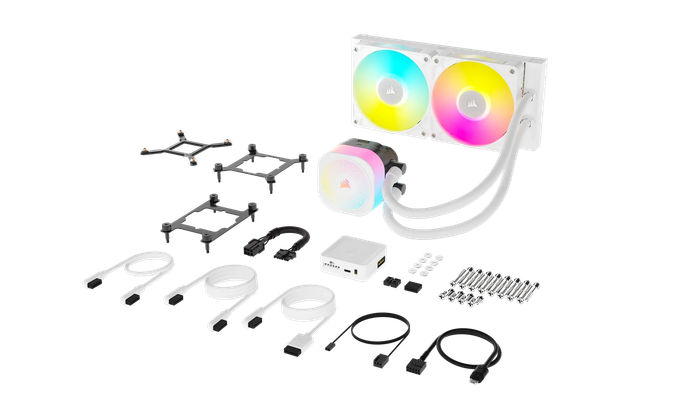 Corsair iCUE LINK TITAN 240 RX RGB Liquid CPU Cooler - White  RX120 RGB Fans  Fits Intel® ...