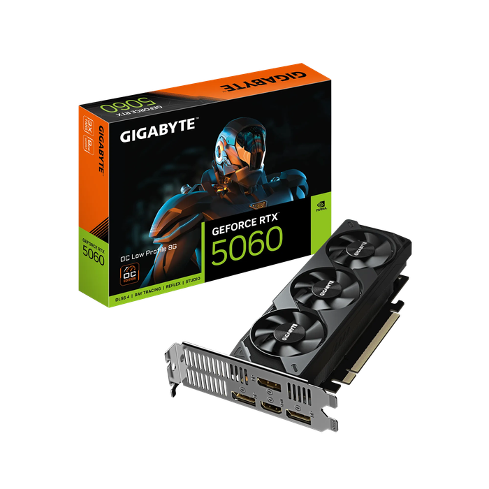 GIGABYTE nVidia GeForce RTX 5060 OC 8GB - 8GB GDDR7; 128-Bit Memory Bus; 1x HDMI; 3x DisplayPort ...
