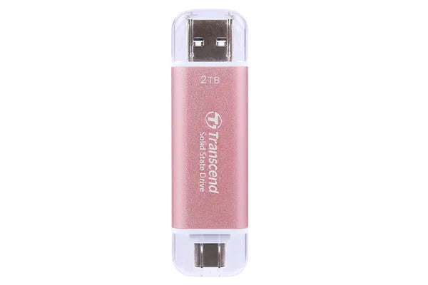 TRANSCEND 2 TB ESD310P USB3.2 TYPE A & C (USB 10Gbps) OTG COMPACT PORTABLE SSD  - Read 1050MB/s W...