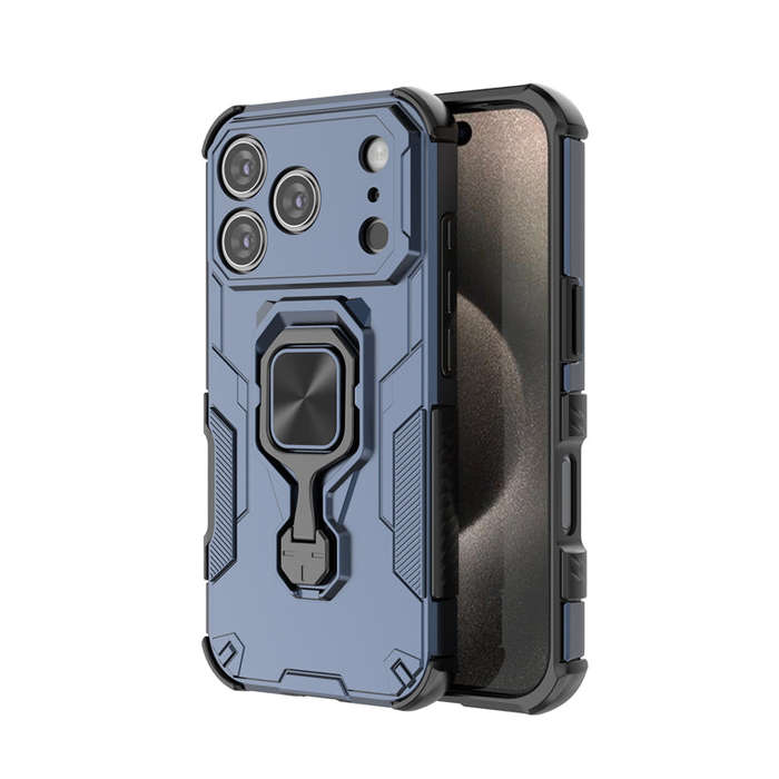 KingKong Series 360° Stand Shockproof Case for iPhone 17 Pro Blue