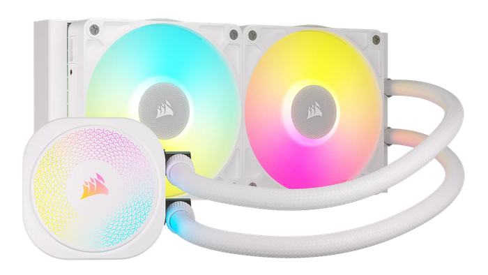 Corsair iCUE LINK TITAN 240 RX RGB Liquid CPU Cooler - White  RX120 RGB Fans  Fits Intel® ...